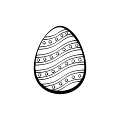Easter egg. Colorring egg. Easter design element. Vector.