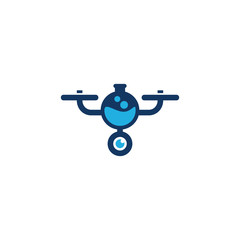 Lab Drone Logo Icon Design