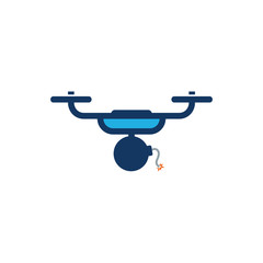 Bomb Drone Logo Icon Design