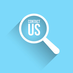 Contact Us Word Magnifying Glass