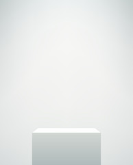 Empty White Pedestal