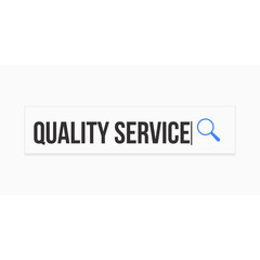 Quality Service Word Magnifying Glass