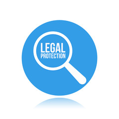 Legal Protection Word Magnifying Glass