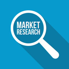 Market Research Word Magnifying Glass