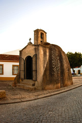 Small chapel built in  dolmen in Pavia in Portugal