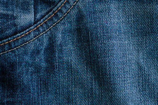 Jeans texture background. Part of the blue jeans