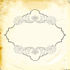 Vector baroque of vintage elements for design. 