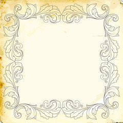 Vector baroque of vintage elements for design. 