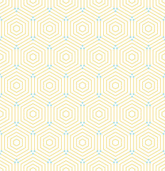 Geometric abstract vector hexagonal background. Geometric modern ornament. Seamless modern pattern