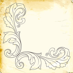 Fototapeta premium Vector baroque of vintage elements for design. 