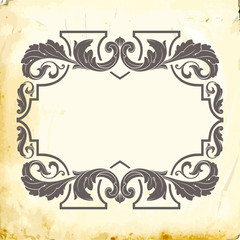 Vector baroque of vintage elements for design. 