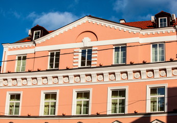 A fragmemnt of the house in the Old Town,Vilnius