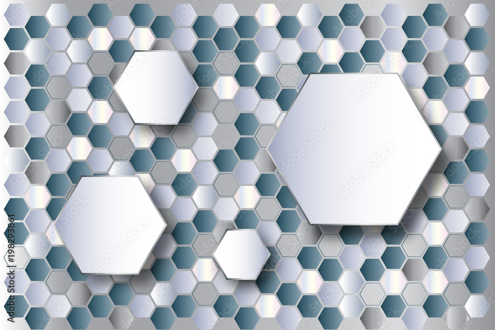 Poster hexagonal pattern design background as hexagon business presentation texture concept ,vector graphic