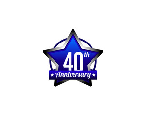 forty years anniversary badge