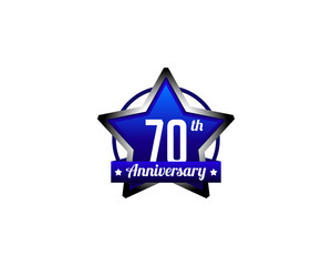 seventy years anniversary badge