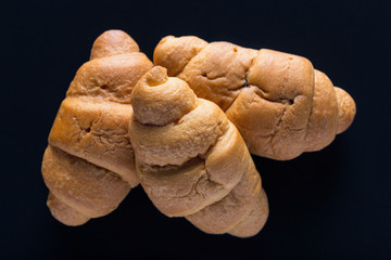 Croissant with dark background