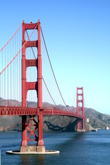A view of The Golden Gate Bridge in San Francisco, Usa