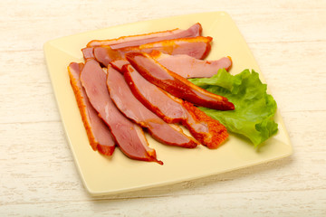 Sliced duck breast