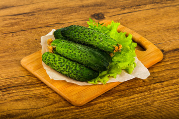 Green cucumbers