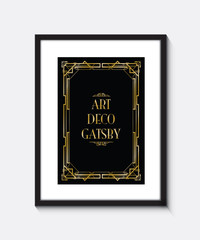 big gala ball art deco background