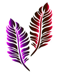 Two gradients of the pen are the color of the Marsala and the purple gradient. The Idea for Beautiful Vector Icons - Boho Accessory