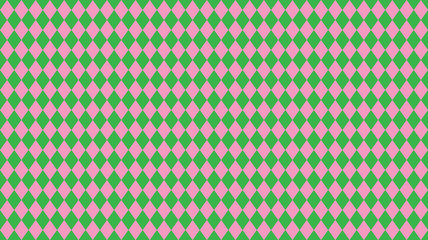 Abstract green and pink rhombuses pattern