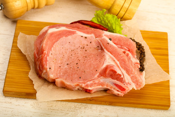 Fototapeta premium Raw pork cutlet