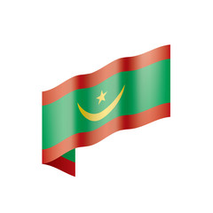 Obraz premium Mauritania flag, vector illustration