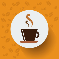 Flat Design A Cup of Coffee. Vector, illustration eps10