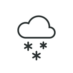 Black and white snow cloud icon