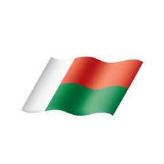 Madagascar flag, vector illustration