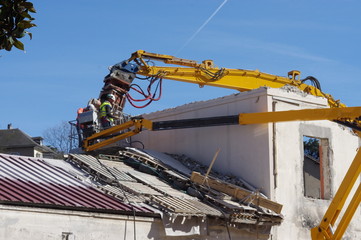 démolition d'une ancienne gare