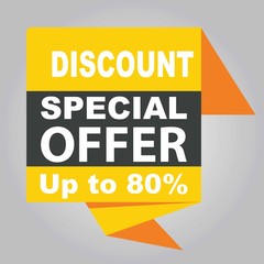 Vector sale banner design template