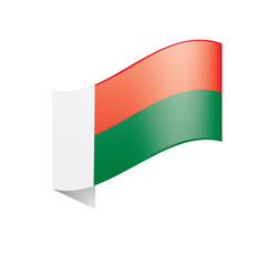 Fototapeta premium Madagascar flag, vector illustration
