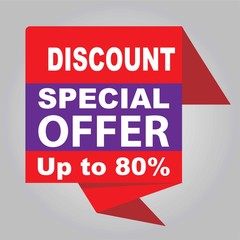 Vector sale banner design template