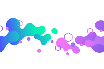 Abstract backgrounds with a colored dynamic spots. Vector illustrations.