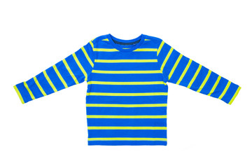 striped t-shirt for boy, isolated on white