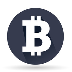 Bitcoin sign icon flat design network money symbol. For mobile user interface. Vector, illustration eps10