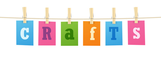 Naklejka premium RZEMIOSŁO Kolorowe litery ikona