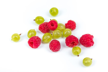 Fresh ripe berry in closeup on isolated white background.