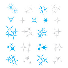 Icon sparkle line. Bright firework, decoration twinkle, shiny flash