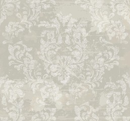 Vector damask pattern background. Classical luxury old fashioned ornament, royal victorian texture for wallpapers, textile, wrapping. Exquisite floral baroque templates
