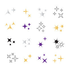 Bright firework, decoration twinkle, shiny flash. Glowing light effect star. Sparkle lights vector