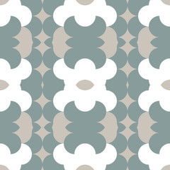 Fototapeta premium Abstract floral geometric seamless pattern . Kaleidoscopic, multicolor shapes.