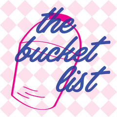 The bucket list pop colour print poster. A playful, modern, and flexible print for edgy and pop brand. Ready to print.