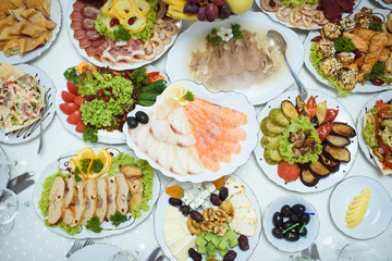 Colorful Food on Dishes