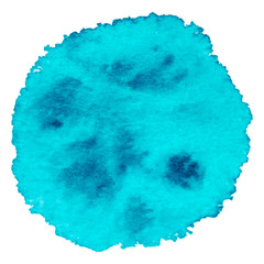 isolated watercolor stain blue