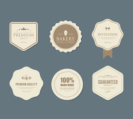 set of vintage labels old fashion. banner illustration vector.