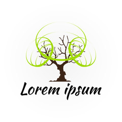 Obraz premium Abstract Tree Logo Design Vector. 