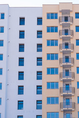 new block of apartments. New block of flats ready to be sold.